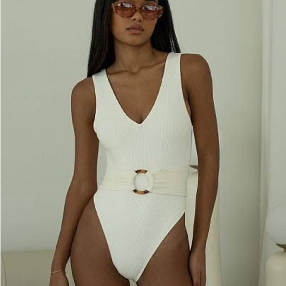 Montce Swim Kim One Piece Swimsuit - cream rib